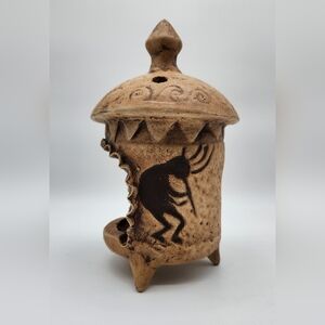 Kokopelli Flute Player Full Moon Ritual Art Pottery Earth Magic Luminaria
